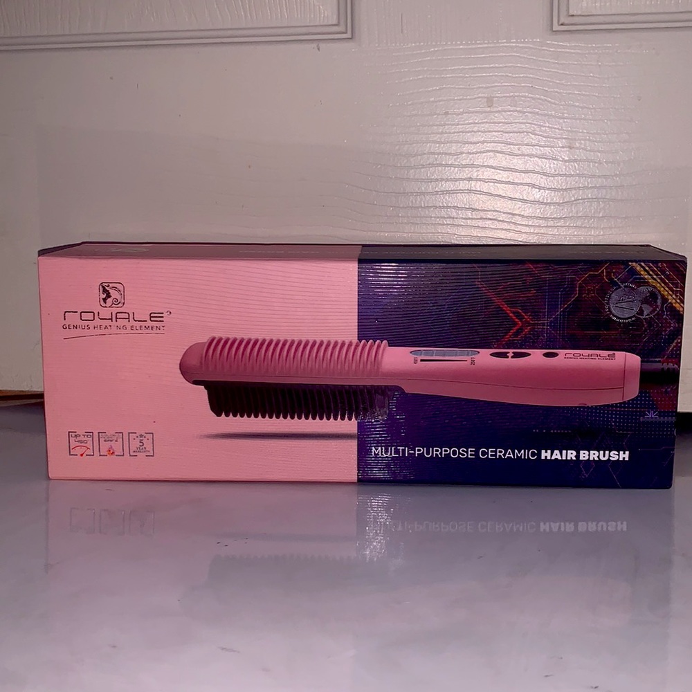 Multi-Purpose Ceramic Hair Brush in Rose Gold